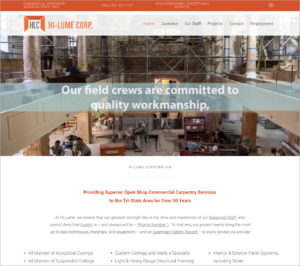 Hi-Lume Corp responsive website home page display